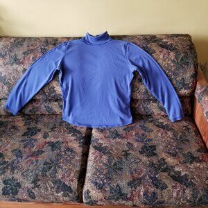 Blue, turtle neck long sleeve, cotton top, M, Northern Reflections, vintage